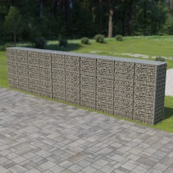 Sonata Габионна стена с капаци, поцинкована стомана, 600х50х150 см - Огради