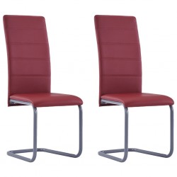 Sonata Трапезни столове, 2 бр, червени, изкуствена кожа - Трапезни столове
