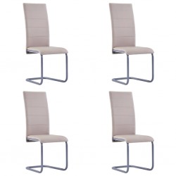 Sonata Трапезни столове, 4 бр, цвят капучино, изкуствена кожа - Трапезни столове
