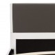 Sonata Рамка за легло, сиво и бяло, изкуствена кожа, 90x200 cм -