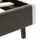 Sonata Рамка за легло, сиво и бяло, изкуствена кожа, 90x200 cм -
