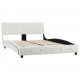 Sonata Рамка за легло, бяла, изкуствена кожа, 120x200 cм -