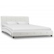Sonata Рамка за легло, бяла, изкуствена кожа, 140x200 cм -