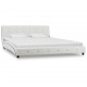 Sonata Рамка за легло, бяла, изкуствена кожа, 160x200 cм -