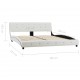 Sonata Рамка за легло, бяла, изкуствена кожа, 160x200 cм -
