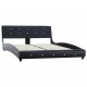 Sonata Рамка за легло, черна, изкуствена кожа, 140x200 cм -