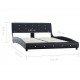 Sonata Рамка за легло, черна, изкуствена кожа, 140x200 cм -
