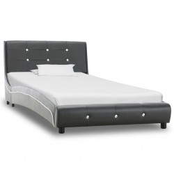 Sonata Рамка за легло, сива, изкуствена кожа, 90x200 cм - Тапицирани легла