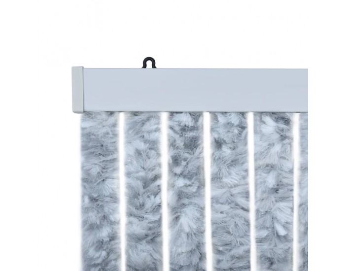 Sonata Завеса против насекоми, бяло и сиво, 100x220 см, шенил -