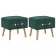 Sonata Нощни шкафчета, 2 бр, зелени, 40x35x40 см, кадифе -
