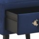 Sonata Нощни шкафчета, 2 бр, сини, 40x35x40 см, кадифе -