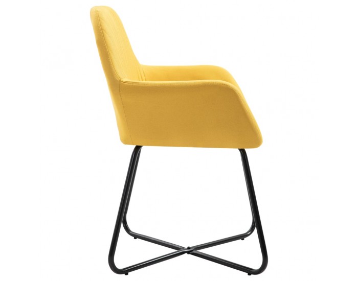 Sonata Трапезни столове, 2 бр, жълти, плат -