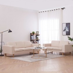 Sonata Комплект дивани, 2 части, текстил, кремав - Мека мебел