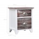 Sonata Нощно шкафче, кафяво и бяло, 38x28x45 см, дърво от пауловния -