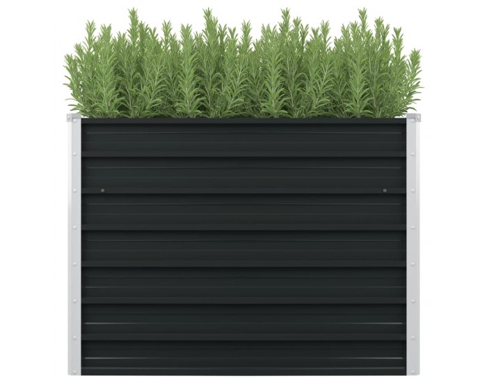 Sonata Повдигната леха, антрацит, 100x100x77 см, поцинкована стомана -