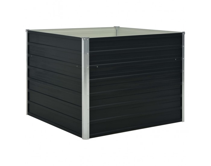 Sonata Повдигната леха, антрацит, 100x100x77 см, поцинкована стомана -