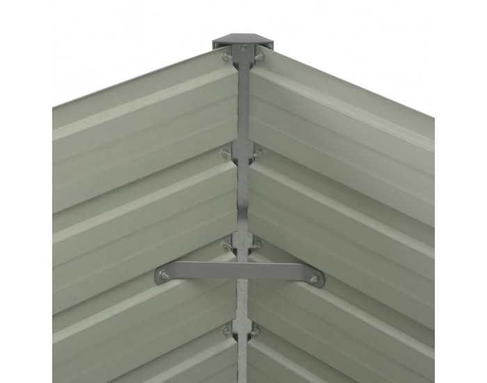 Sonata Повдигната леха, антрацит, 100x100x77 см, поцинкована стомана -