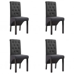 Sonata Трапезни столове, 4 бр, тъмносиви, текстил - Трапезни столове