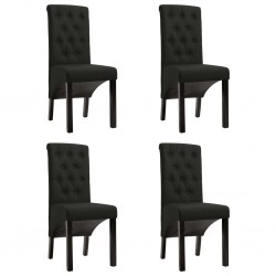 Sonata Трапезни столове, 4 бр, черни, плат - Трапезни столове