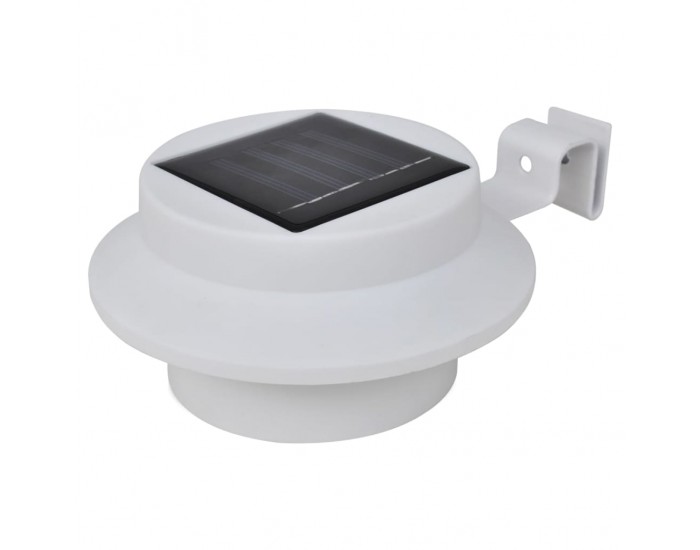 Sonata Градински соларни лампи за ограда, 12 бр, LED, бели -