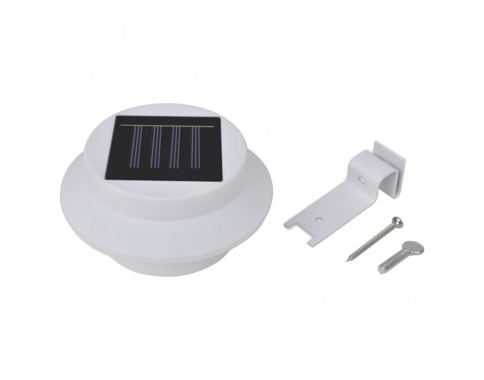Sonata Градински соларни лампи за ограда, 12 бр, LED, бели -