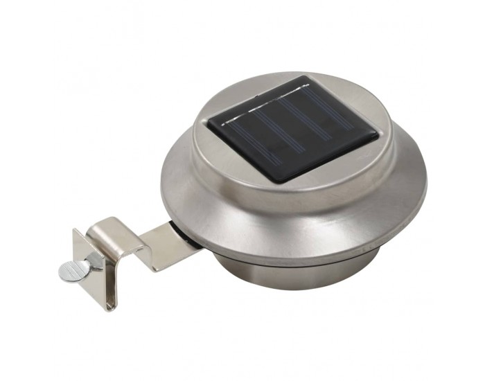 Sonata Градински соларни лампи, 12 бр, LED, кръгли, 12 см, бели -