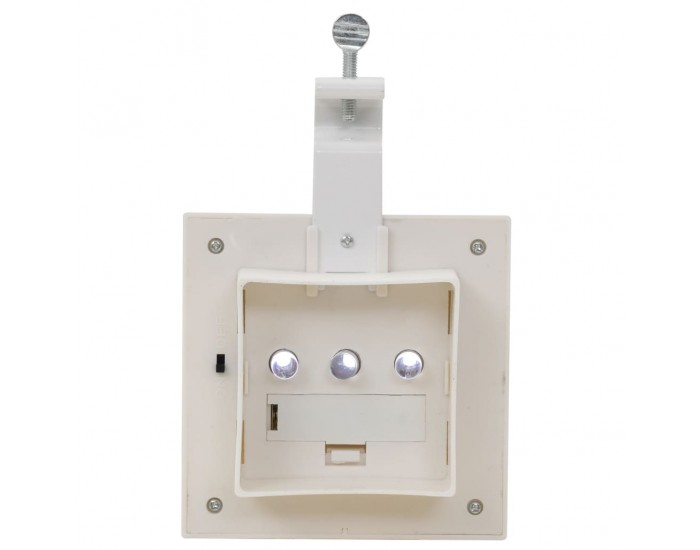 Sonata Градински соларни лампи, 12 бр, LED, квадратни, 12 см, бели -