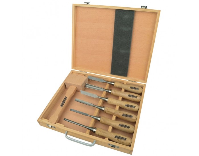 Brüder Mannesmann Комплект инструменти за дърворезба, 7 части, 66107
