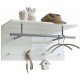 FMD Стенна закачалка за дрехи, 72x29,3x34,5 см, бяла FMD Стенна закачалка за дрехи, 72x29,3x34,5 см, бяла