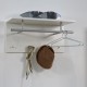 FMD Стенна закачалка за дрехи, 72x29,3x34,5 см, бяла FMD Стенна закачалка за дрехи, 72x29,3x34,5 см, бяла