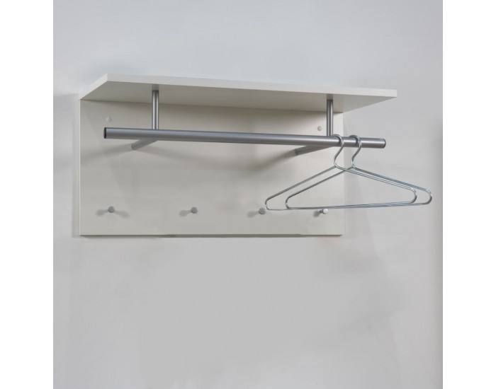 FMD Стенна закачалка за дрехи, 72x29,3x34,5 см, бяла FMD Стенна закачалка за дрехи, 72x29,3x34,5 см, бяла