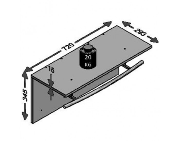 FMD Стенна закачалка за дрехи, 72x29,3x34,5 см, пясъчен дъб