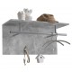 FMD Стенна закачалка за дрехи, 72x29,3x34,5 см, бетонно сива FMD Стенна закачалка за дрехи, 72x29,3x34,5 см, бетонно сива