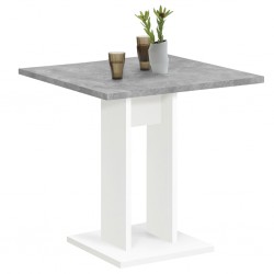 FMD Трапезна маса, 70 см, бетоново сиво и бяло - Трапезни маси