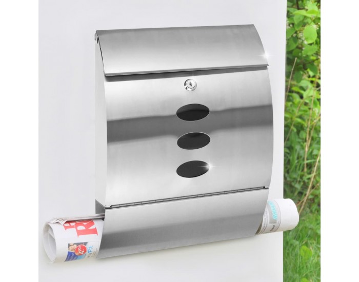 HI Пощенска кутия, неръждаема стомана, 30x12x40 см