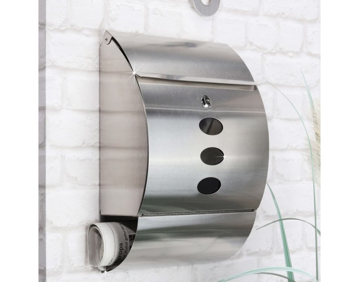 HI Пощенска кутия, неръждаема стомана, 30x12x40 см