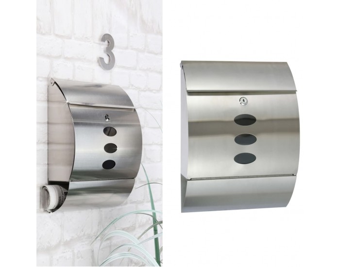 HI Пощенска кутия, неръждаема стомана, 30x12x40 см