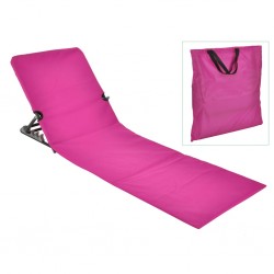HI Сгъваема плажна постелка, PVC, розова - Външни съоражения