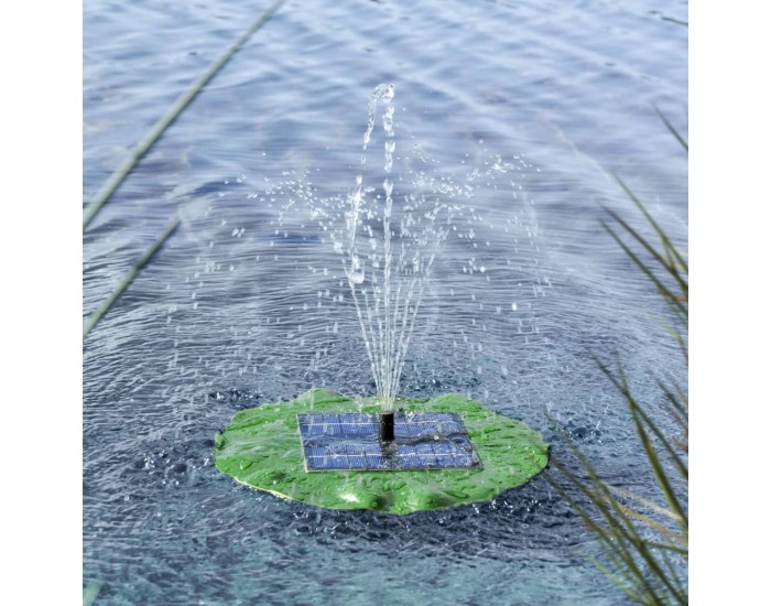 HI Соларна плаваща помпа за фонтан, лист лотос