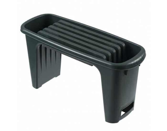 Nature Градинарска подложка за колене 2-в-1, 65,5x25x34 см, зелена