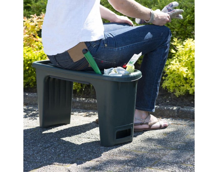 Nature Градинарска подложка за колене 2-в-1, 65,5x25x34 см, зелена