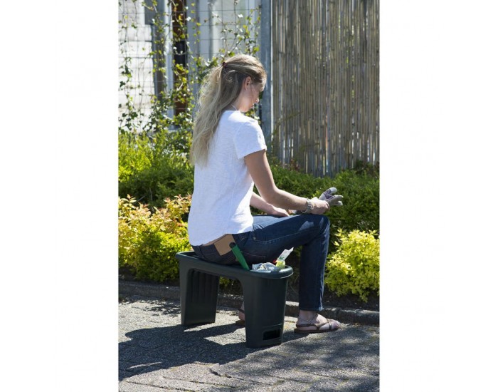 Nature Градинарска подложка за колене 2-в-1, 65,5x25x34 см, зелена