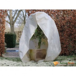 Nature Зимно поларено покривало с цип, 70 гр/м², бежово, 2x2,5 м - Градина