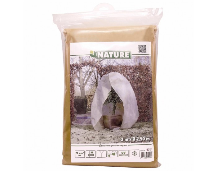 Nature Зимно поларено покривало с цип, 70 гр/м², бежово, 3x2,5x2,5 м Nature Зимно поларено покривало с цип, 70 гр/м², бежово, 3x2,5x2,5 м