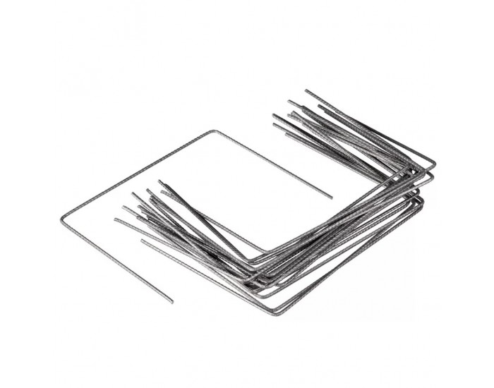 Nature Фиксиращи скоби за мрежа срещу плевели, 20 бр, 25x20 см, метал