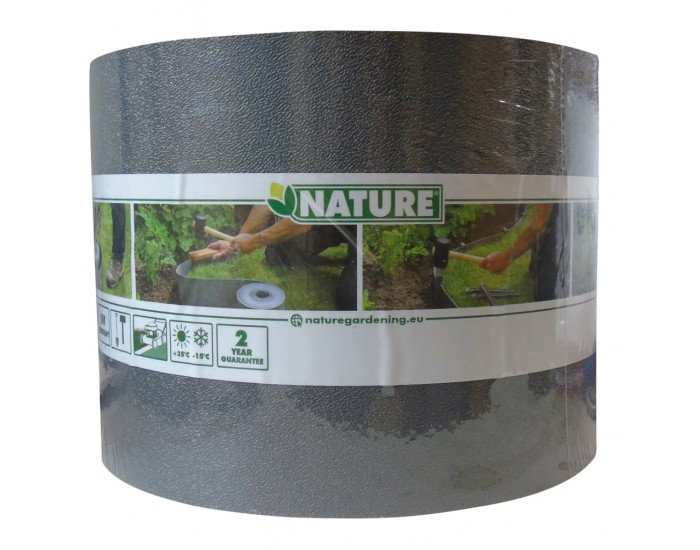 Nature Градинска бордюрна лента, 0,15x10 м, сива