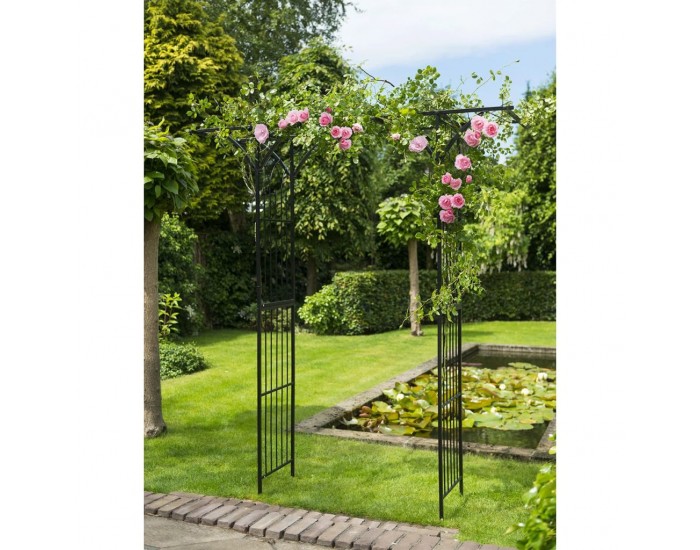 Nature Градинска арка, метал, 114x66x232 см, черна Nature Градинска арка, метал, 114x66x232 см, черна