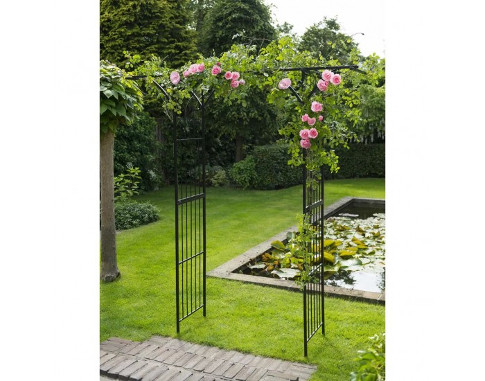 Nature Градинска арка, метал, 114x66x232 см, черна Nature Градинска арка, метал, 114x66x232 см, черна