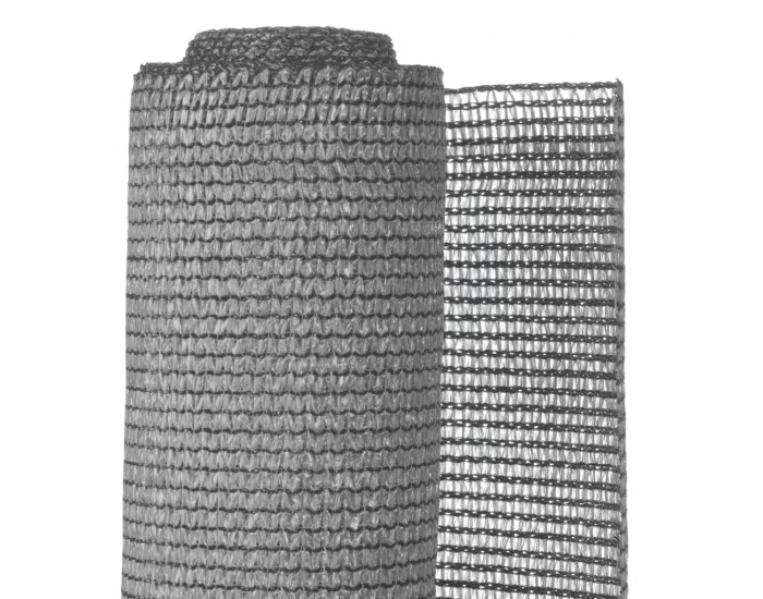 Nature Градинска визуална защита за ограда, PE, 1,2x5 м, сива