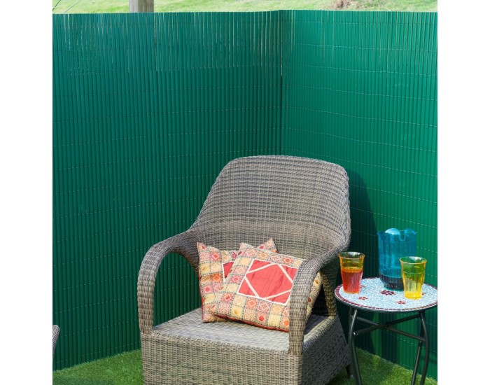 Nature Двустранен градински параван, PVC, 1x3 м, зелен Nature Двустранен градински параван, PVC, 1x3 м, зелен